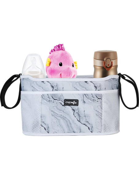 Organizador de Carrito de Paseo CM Blanco Mármol Neopreno Organizador de Carrito de Paseo CM Blanco Mármol Neopreno