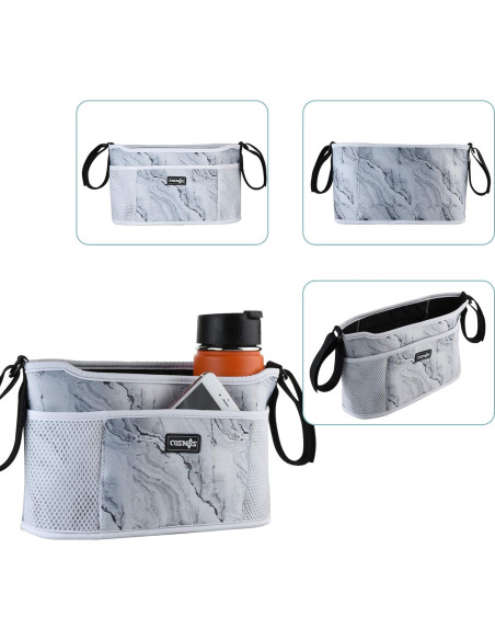 Organizador de Carrito de Paseo CM Blanco Mármol Neopreno Organizador de Carrito de Paseo CM Blanco Mármol Neopreno