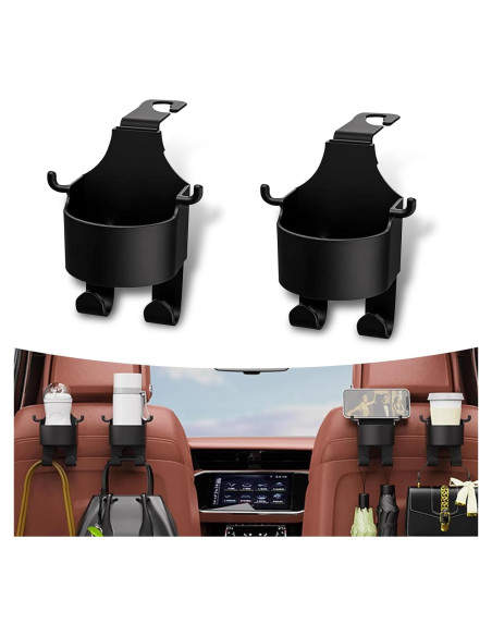 Ganchos para Reposacabezas de Coche Getfay 2 Piezas Multifuncional Ganchos para Reposacabezas de Coche Getfay 2 Piezas Multifuncional