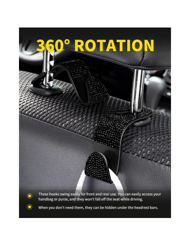Ganchos para Reposacabezas de Coche Blink Diamond - 4 Piezas