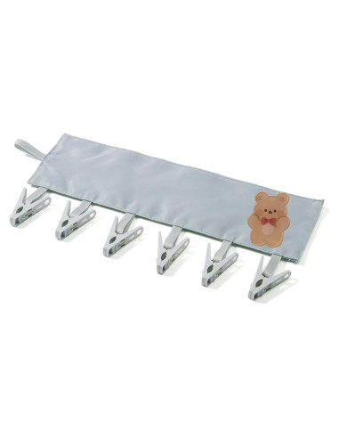 Perchas de viaje plegables Rukayana con 6 clips - Gris