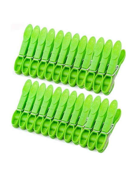 Pinzas de Ropa DurReus 24 Piezas Plástico Verde 7.3 cm Pinzas de Ropa DurReus 24 Piezas Plástico Verde 7.3 cm