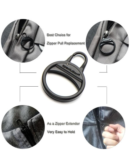 Tiradores de Cremallera Reemplazo Zpsolution 4 Piezas Ergonomicos Tiradores de Cremallera Reemplazo Zpsolution 4 Piezas Ergonomicos