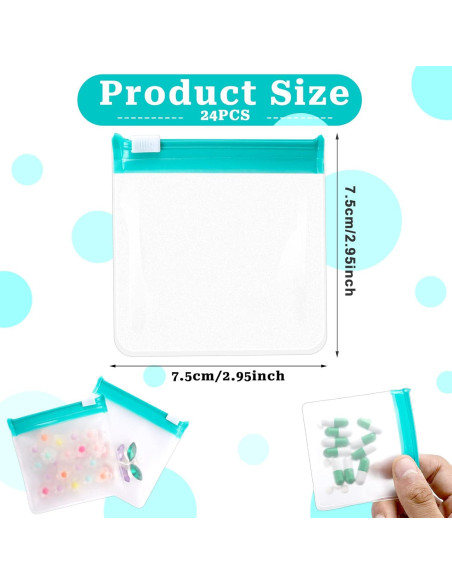 24 Bolsas Reutilizables para Pastillas MOZEAT LENS 7.5x7.5cm 24 Bolsas Reutilizables para Pastillas MOZEAT LENS 7.5x7.5cm