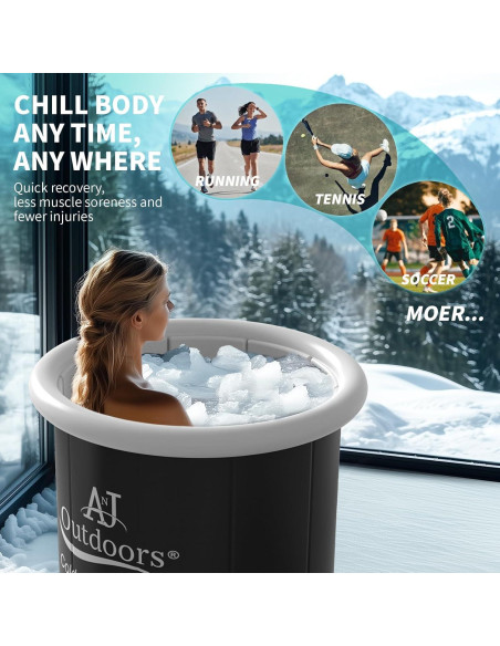 Bañera de Hielo ANJ 76 cm Inflable para Atletas Bañera de Hielo ANJ 76 cm Inflable para Atletas