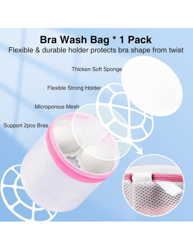 9 Pack Bolsas de Malla para Lavandería Britier - 7 Tamaños