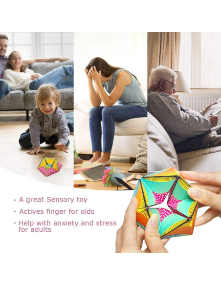Cubo Antiestrés Threerivers 9.14cm para Niños y Adultos Cubo Antiestrés Threerivers 9.14cm para Niños y Adultos