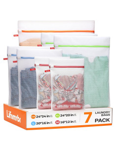 Paquete de 7 Bolsas de Lavandería Lifnmybr - Malla Transpirable