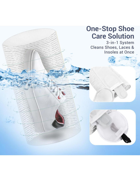 Bolsa de Lavado de Zapatos Reutilizable 2 Pcs Blanca - Malla Bolsa de Lavado de Zapatos Reutilizable 2 Pcs Blanca - Malla
