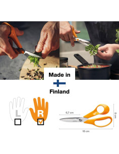 Tijeras de Cocina Fiskars Clásicas 18 cm Acero Inoxidable Naranja 2