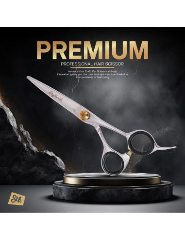 Tijeras de Pelo Stylonik 7" Acero Inoxidable Bisel Convexo