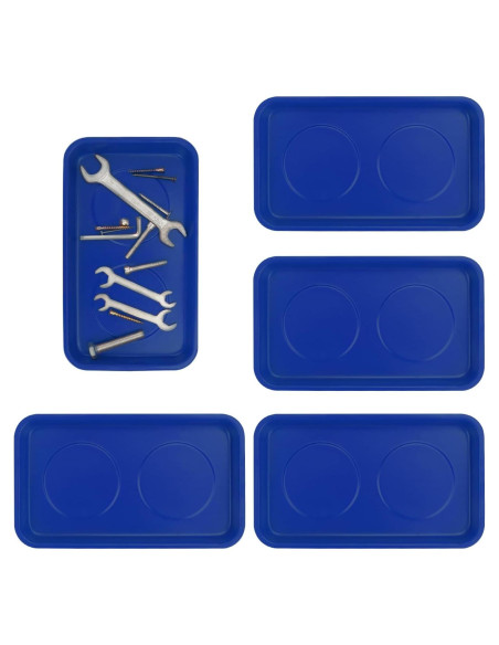 5 Bandejas Magnéticas Rectangulares Azules GENHAKON 24.4x14.2 cm 5 Bandejas Magnéticas Rectangulares Azules GENHAKON 24.4x14.2 cm