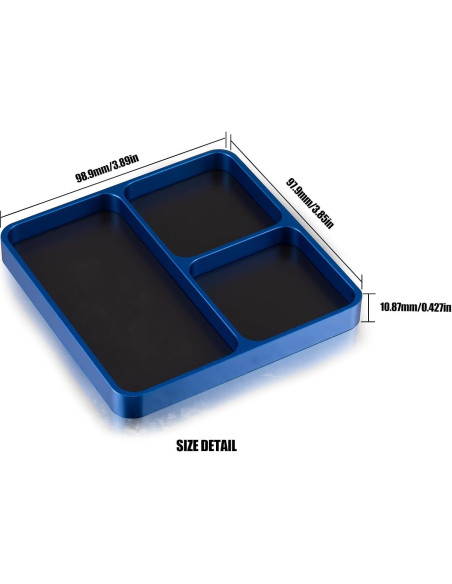 Bandeja Magnética de Tornillos Shaluoman 9.9cm Azul Bandeja Magnética de Tornillos Shaluoman 9.9cm Azul