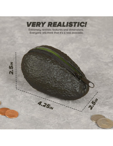 Monedero Aguacate Realista Diaz Dynamics 10.16x7.62 cm