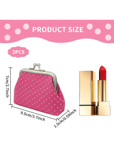 Monedero Compacto AfitLulu Set de 2 Mujeres Blanco y Rosa 2