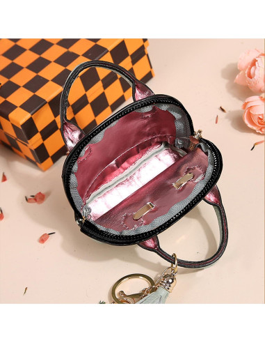 Monedero Tote Mini de Cuero PU Zitokin Plata 10.4x8.1cm