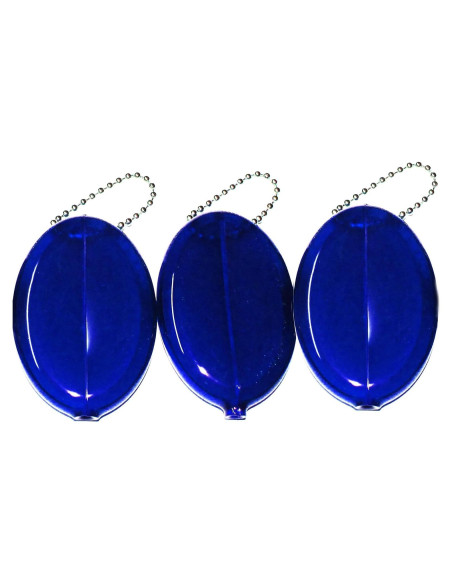 3 Bolsos Ovalados de Presión Bolsillo de Monedas de Goma Azul 3 Bolsos Ovalados de Presión Bolsillo de Monedas de Goma Azul
