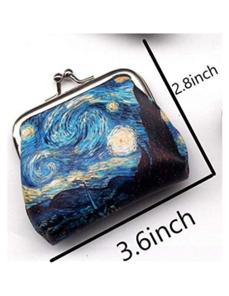 Monedero Mini Adam Victor Azul con Cierre Clasp - 9.1x7.1cm Monedero Mini Adam Victor Azul con Cierre Clasp - 9.1x7.1cm