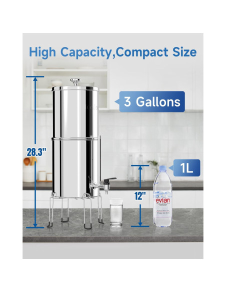 Purificador de Agua IceJoy 8 Etapas 11.4 L Acero Inoxidable Purificador de Agua IceJoy 8 Etapas 11.4 L Acero Inoxidable