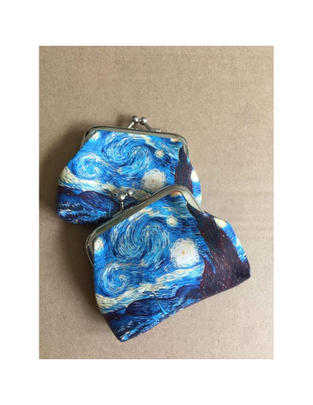 Monedero Mini Adam Victor Azul con Cierre Clasp - 9.1x7.1cm Monedero Mini Adam Victor Azul con Cierre Clasp - 9.1x7.1cm