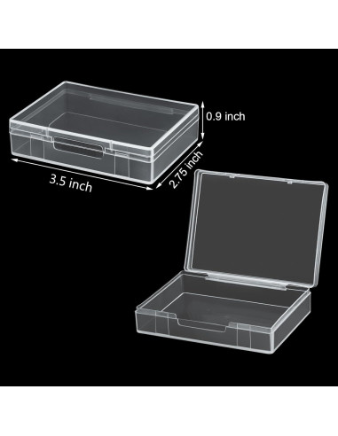 Caja de Almacenamiento Plástica Tebery para 24 Cartas 8.89x6.99cm