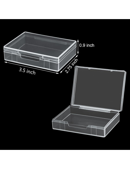 Caja de Almacenamiento Plástica Tebery para 24 Cartas 8.89x6.99cm Caja de Almacenamiento Plástica Tebery para 24 Cartas 8.89x6.99cm