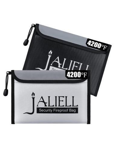 Paquete de 2 Bolsas a Prueba de Fuego JALIELL 24x16cm