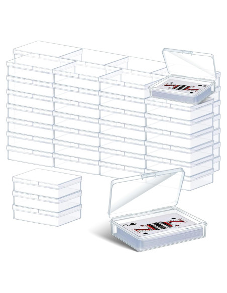 Caja de Almacenamiento de Cartas Vicenpal 60 Pcs Transparente 9.8x7.4 cm Caja de Almacenamiento de Cartas Vicenpal 60 Pcs Transparente 9.8x7.4 cm