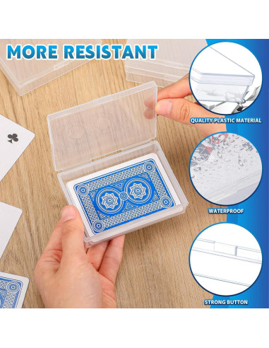 Caja de Almacenamiento de Cartas Vicenpal 60 Pcs Transparente 9.8x7.4 cm