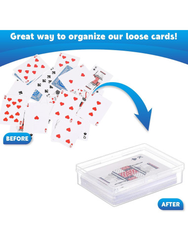 Caja de Almacenamiento de Cartas Vicenpal 60 Pcs Transparente 9.8x7.4 cm