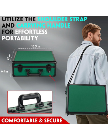 Caja de Almacenamiento de Cartas Vollicaifit Verde 4 Filas