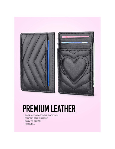 Billetera de Cuero Acolchado AUNER LEATHER con Bloqueo RFID