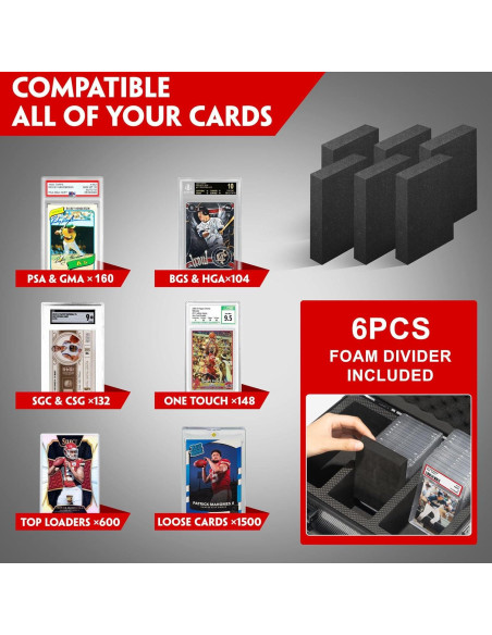 Caja de Almacenamiento de Cartas Vollicaifit Verde 4 Filas Caja de Almacenamiento de Cartas Vollicaifit Verde 4 Filas