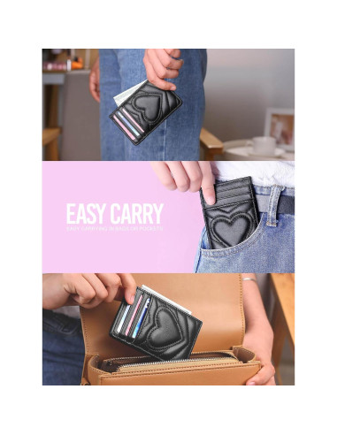 Billetera de Cuero Acolchado AUNER LEATHER con Bloqueo RFID