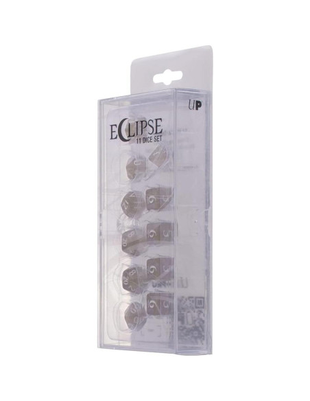 Juego de Dados Eclipse 11 Ultra PRO - Gris Humo - 11 Dados RPG Juego de Dados Eclipse 11 Ultra PRO - Gris Humo - 11 Dados RPG