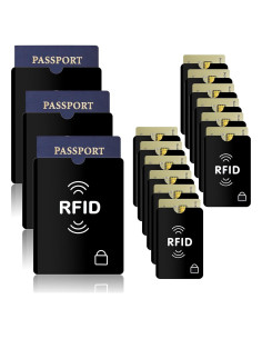 Mangas Bloqueadoras RFID Fyntave para Tarjetas y Pasaporte (15 PCS)