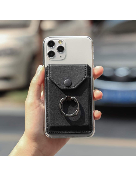 Soporte de Tarjetas YUNCE Negro - Cartera Adhesiva Impermeable Soporte de Tarjetas YUNCE Negro - Cartera Adhesiva Impermeable