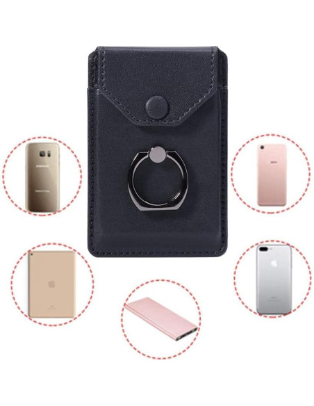 Soporte de Tarjetas YUNCE Negro - Cartera Adhesiva Impermeable Soporte de Tarjetas YUNCE Negro - Cartera Adhesiva Impermeable