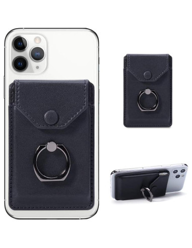 Soporte de Tarjetas YUNCE Negro - Cartera Adhesiva Impermeable