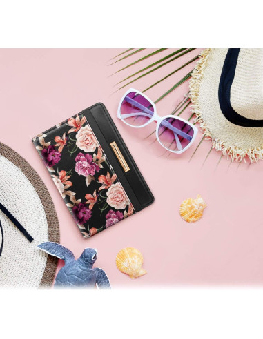 Funda de Pasaporte Coco Rossi Rosa con Bloqueo RFID para Mujeres