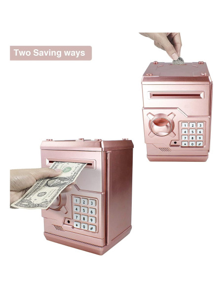 Banco de Ahorro Electrónico Cargooy WF-3001 Oro Rosa Banco de Ahorro Electrónico Cargooy WF-3001 Oro Rosa