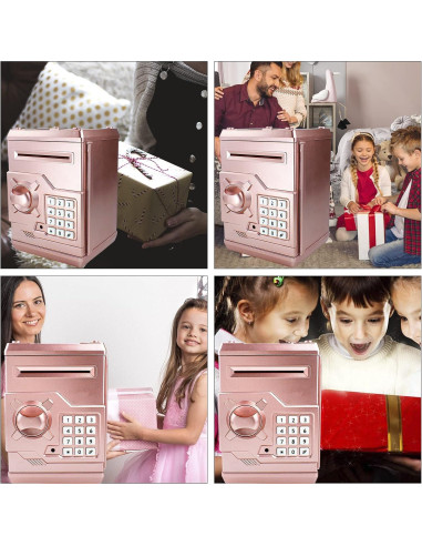 Banco de Ahorro Electrónico Cargooy WF-3001 Oro Rosa