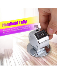 Contador Manual Mecánico Bnineteenteam 3pcs 4 Dígitos Plata 2