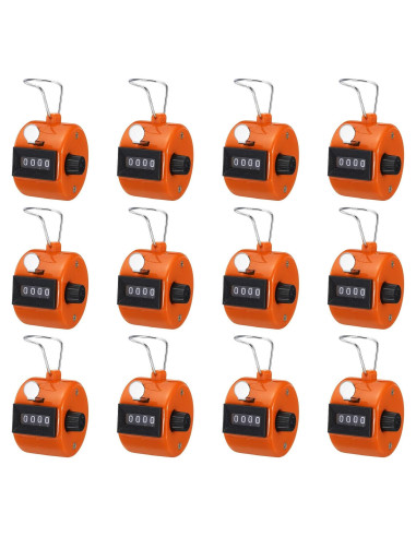 Contador de Clicks PATIKIL 4 Dígitos Naranja para Ejercicio