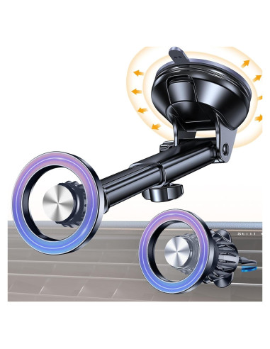Soporte para Auto Coolpow MagSafe Ajustable 360 Negro