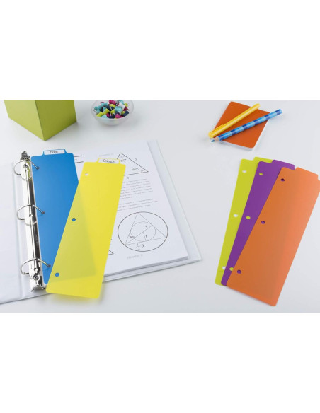 Separadores de Marcador Plástico Avery 5 Pestañas Multicolor Separadores de Marcador Plástico Avery 5 Pestañas Multicolor