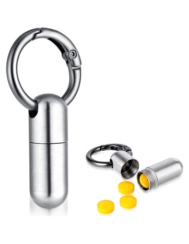 Estuche para Pastillas Ptwola Plateado Mini Impermeable
