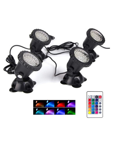 Luces LED Subacuáticas RGB SHOYO 4 en Set IP68