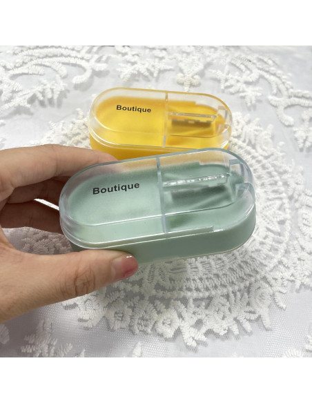 Cortador de Pastillas HOWINN 2-en-1 con Caja y Cuchilla Inoxidable Cortador de Pastillas HOWINN 2-en-1 con Caja y Cuchilla Inoxidable