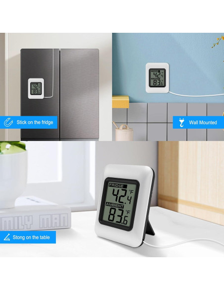 Termómetro Digital Urageuxy para Refrigerador con Pantalla LCD Termómetro Digital Urageuxy para Refrigerador con Pantalla LCD